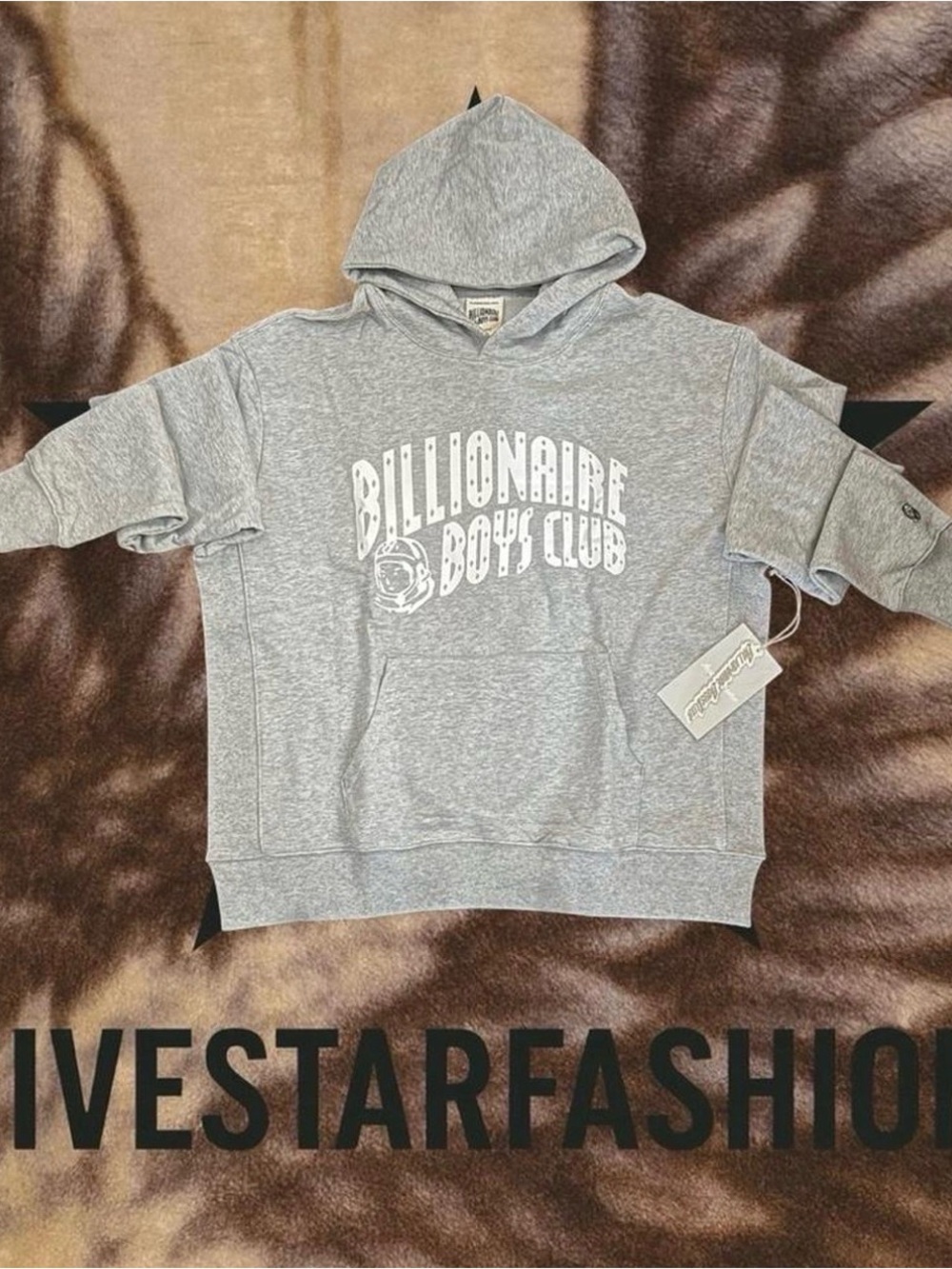 Billionaire Boys Club Light Gray Logo Pullover Hoodie